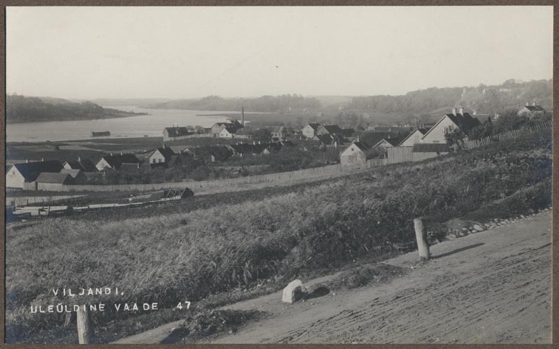 foto albumis, Viljandi, vaade Jakobsoni tn järvele, u 1910, foto J. Riet