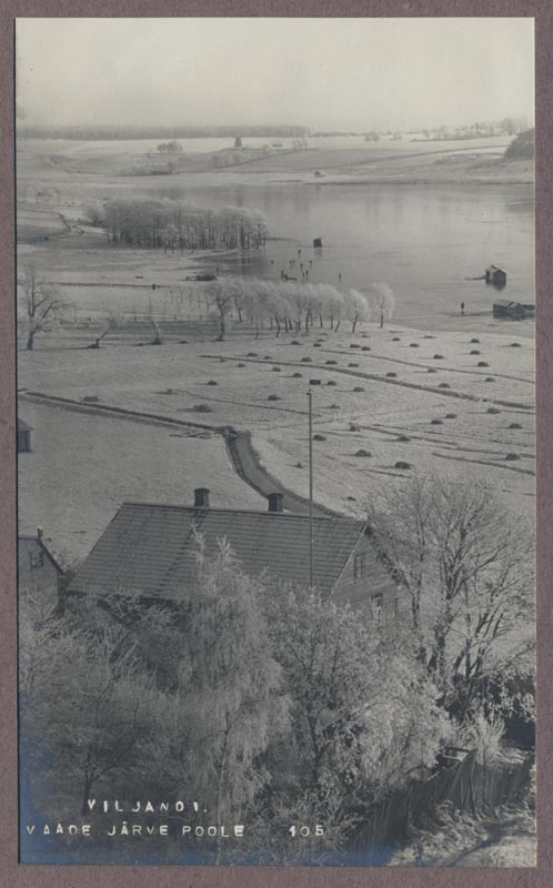 foto albumis, Viljandi, järv, supelusmajad, Viiratsi, 1910, foto J. Riet