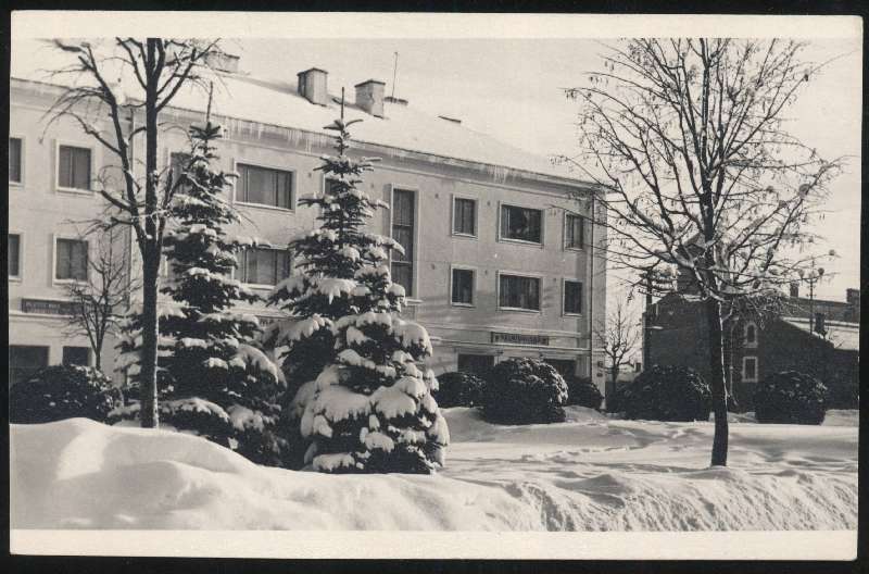 foto, Viljandi, Keskväljak, V. Kingissepa (Lossi) tn. talv, u 1965