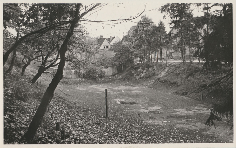 foto, Viljandi, Oru tn (paremal), vallikraav, spordiväljak 1960