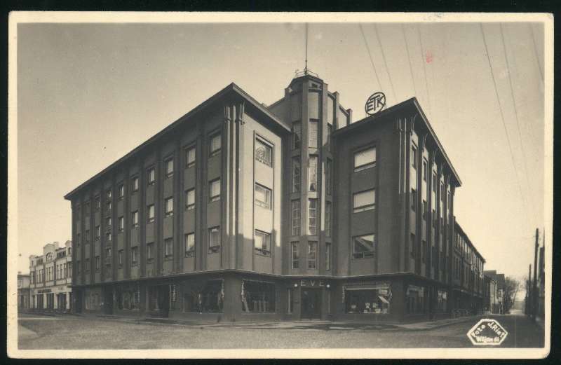 fotopostkaart, Viljandi, Tartu tn 11, EVE maja, u 1939, foto J. Riet (Wiljandi)