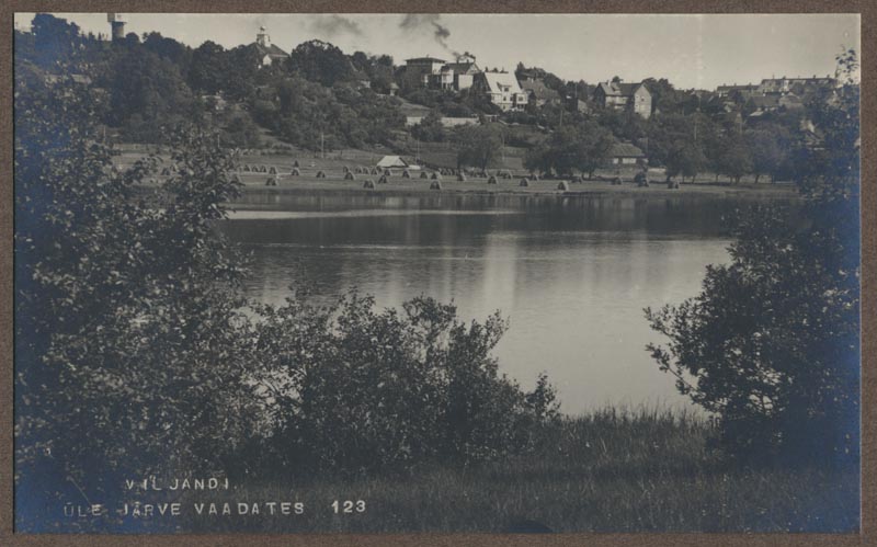 foto albumis, Viljandi, järv, linn, u 1915, foto J. Riet
