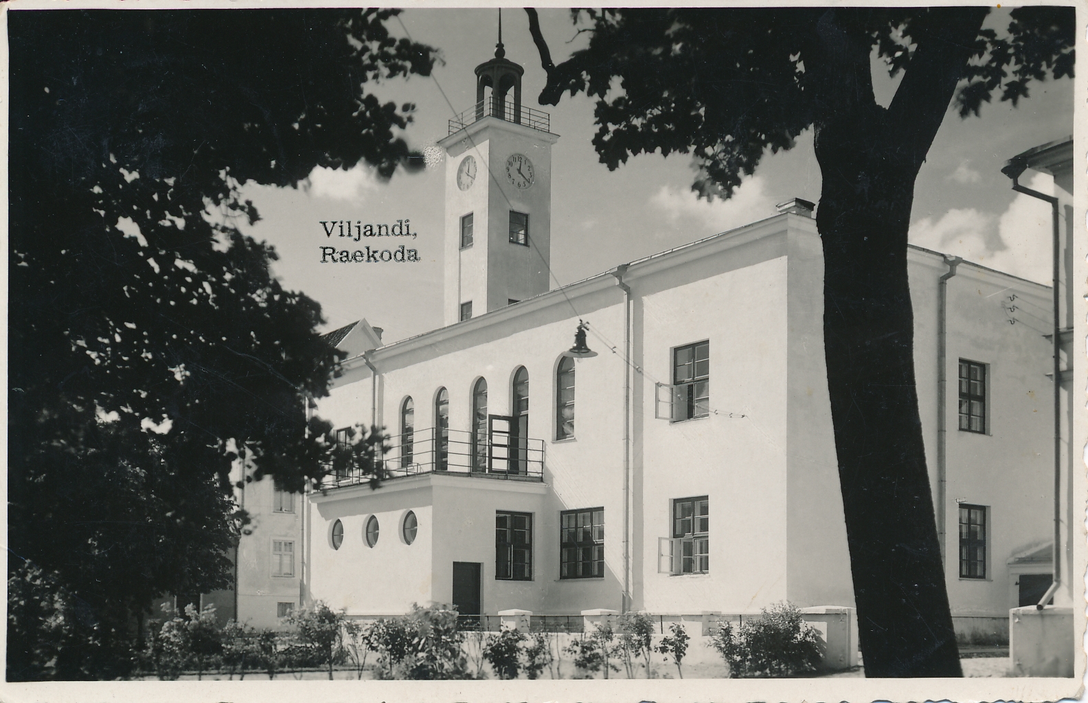 foto, Viljandi uus raekoda, tagakülg, u 1935