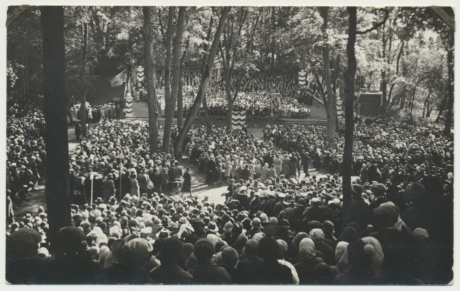foto, Viljandi, Sakalamaa laulupidu, üldvaade lauluväljakule, 1931