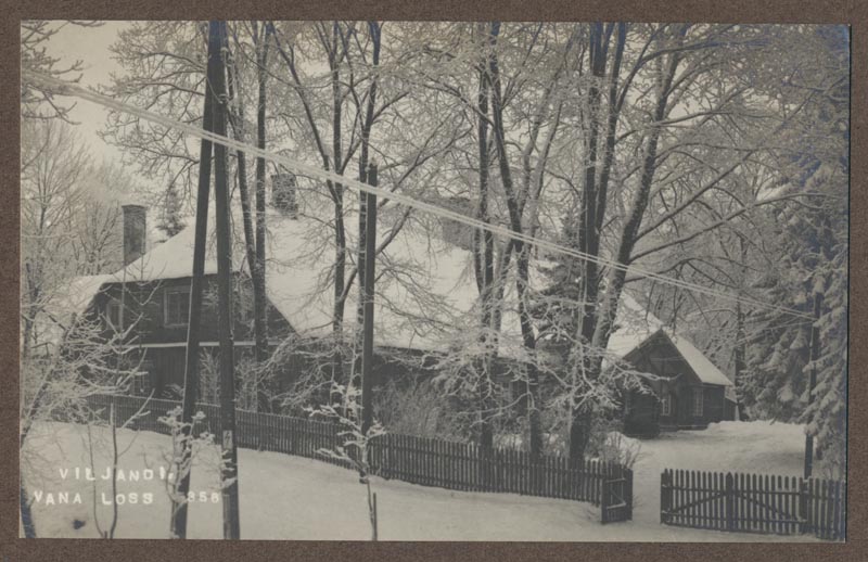 foto albumis, Viljandi, I Kirsimägi, vana loss, talvel, u 1920, foto J. Riet