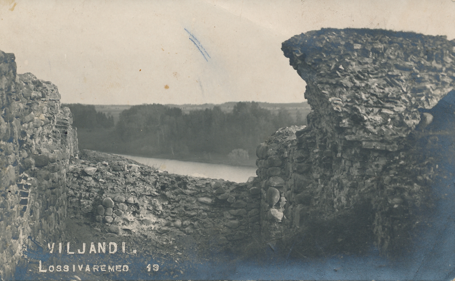 foto, Viljandi, lossimäed, Kaevumägi, järv, u 1910, foto J. Riet (?)