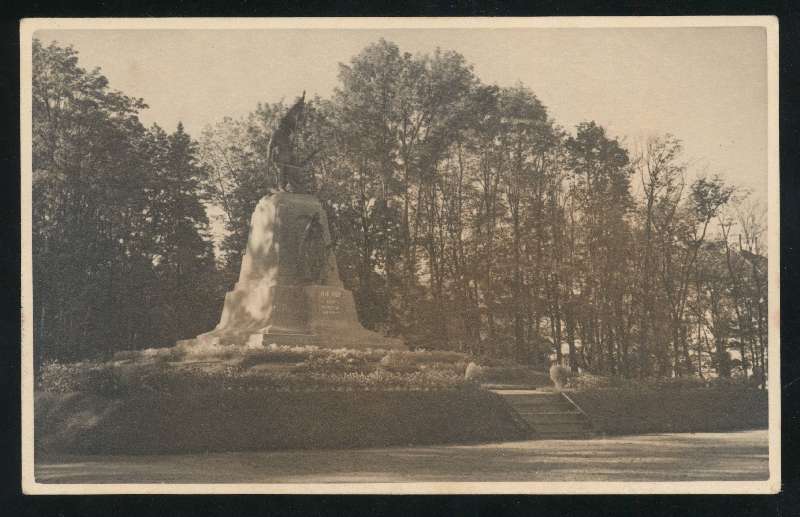 fotopostkaart, Viljandi, Eesti Vabadussõjas langenute mälestussammas,  u 1935, ERKA FOTO (Tallinn)