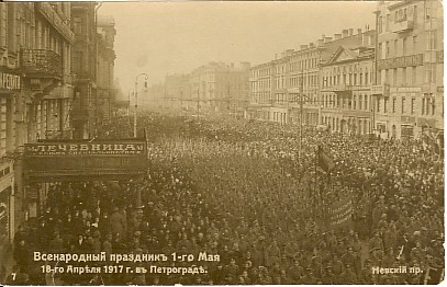 foto, 1.Mai demonstratsioon Petrogradis 1917.a.