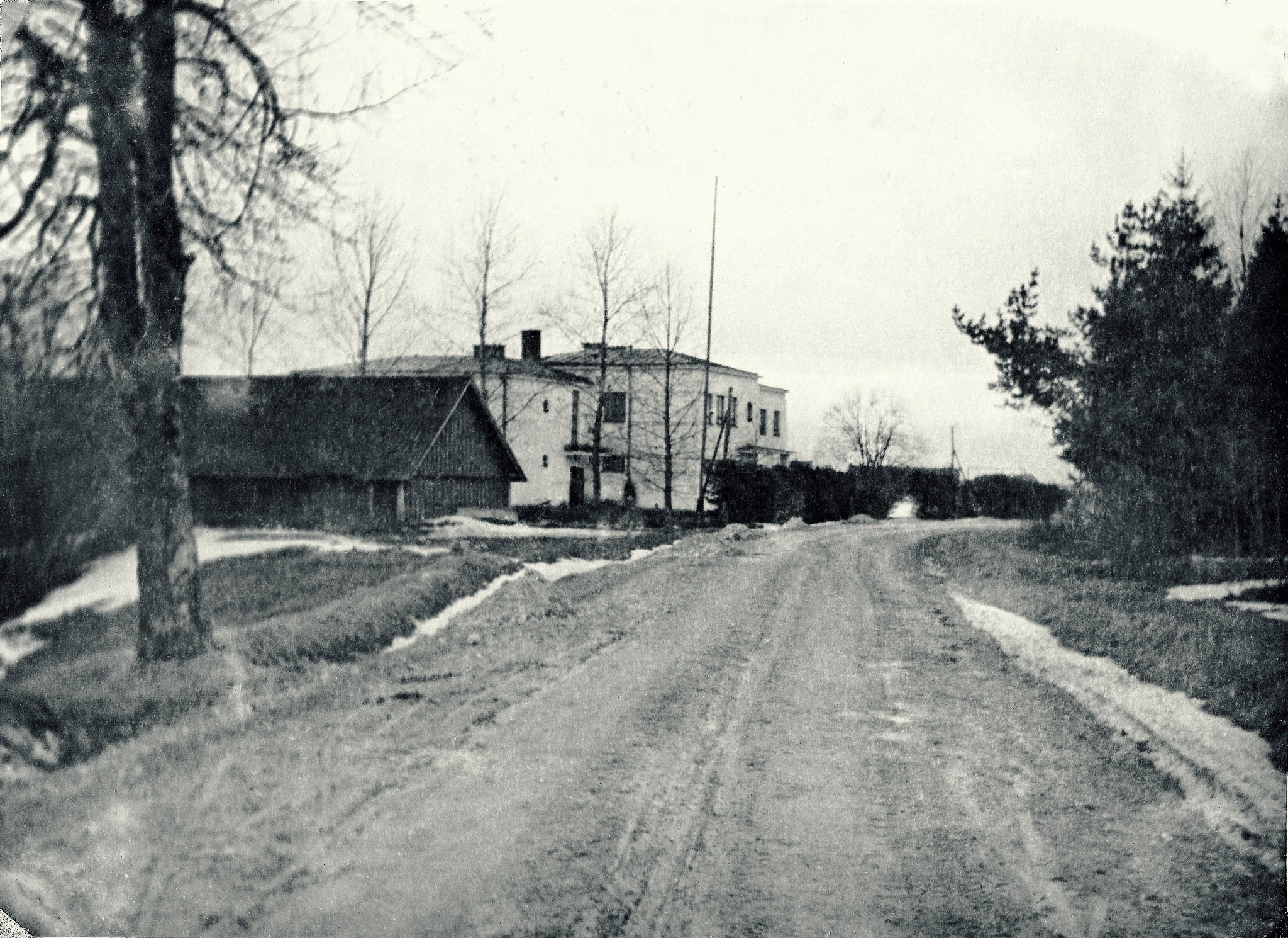 In December 1939, a school house in Kosel, Ravila highway /Architect Edgar Velbri/ in 1956