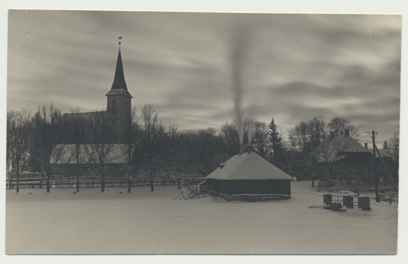 foto, Viljandimaa, Suure-Jaani, järv, kirik, köstrimaja, u 1930, foto J. Gregor