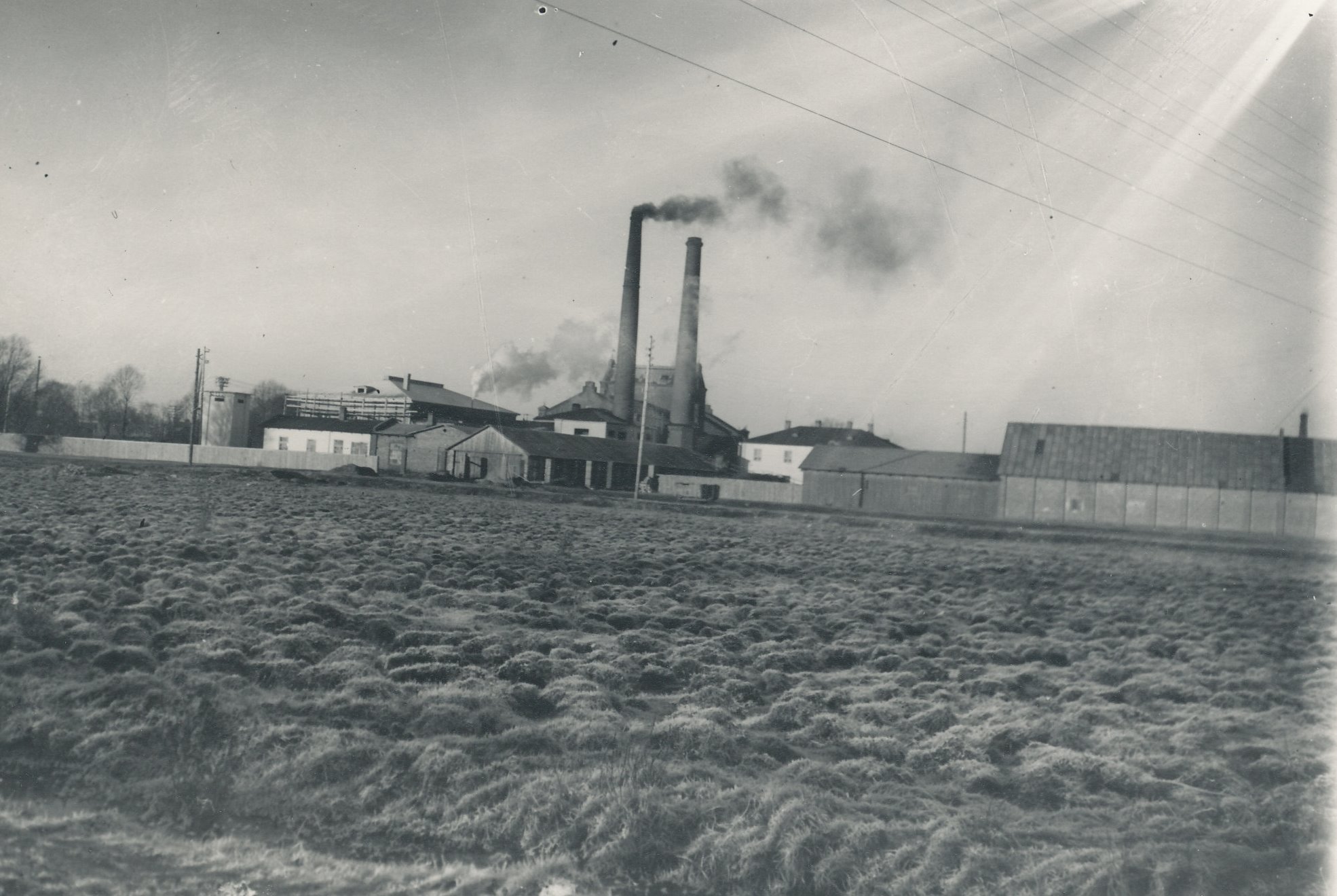 Foto. Võru. Endine piiritusevabrik ja elektrijaam 1940-50.aastatel