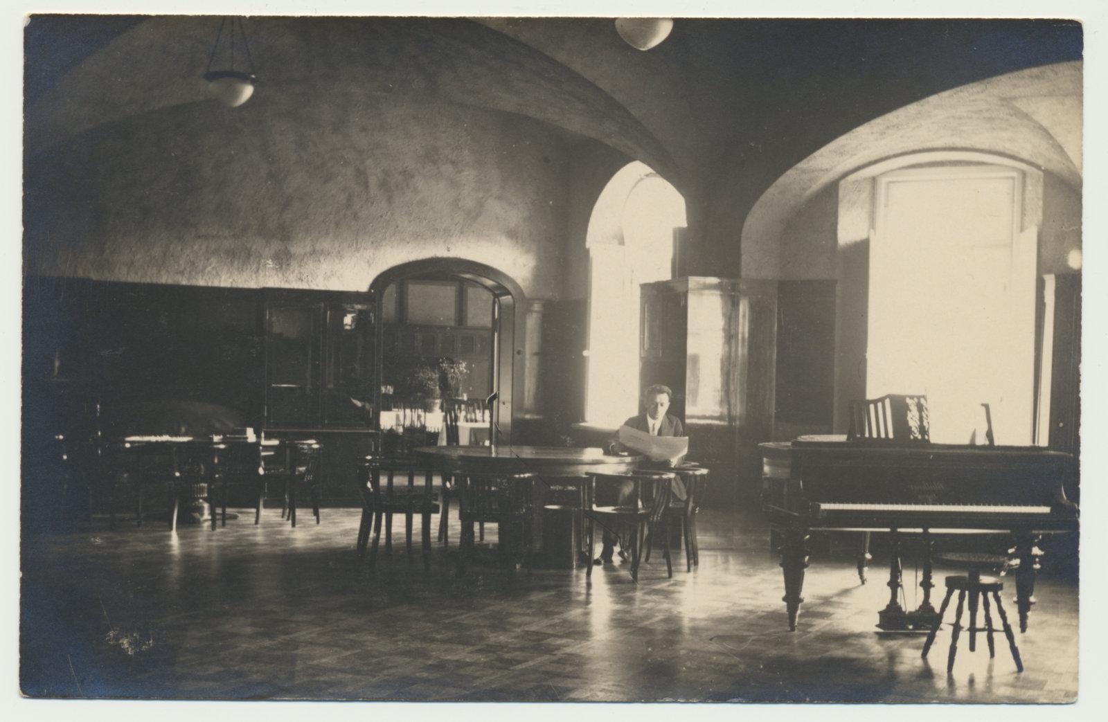 foto, Helme khk, Taagepera sanatoorium, lugemissaal u 1930