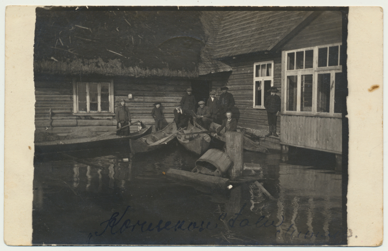 foto, Viljandimaa, Sandra küla, Karuskose talu, üleujutus, u 1928
