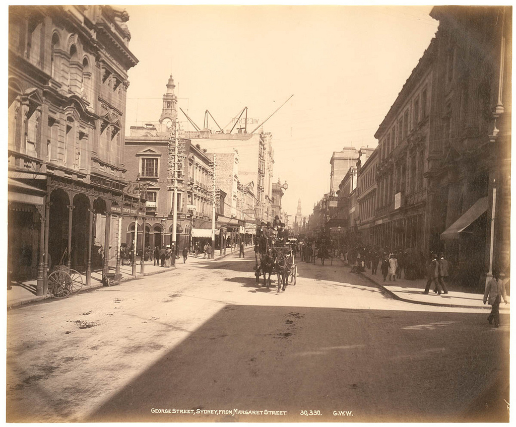 George St, Sydney from Fred Hardie - Photographs of Sydney, Newcastle, New South Wales and Aboriginals for George Washington Wilson & Co., 1892-1893