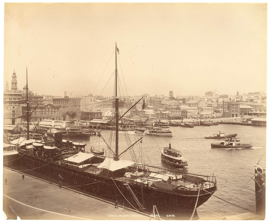Circular Quay, Sydney from Fred Hardie - Photographs of Sydney, Newcastle, New South Wales and Aboriginals for George Washington Wilson & Co., 1892-1893