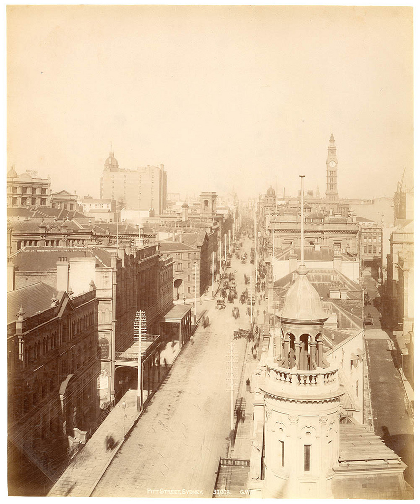 Pitt Street, Sydney from Fred Hardie - Photographs of Sydney, Newcastle, New South Wales and Aboriginals for George Washington Wilson & Co., 1892-1893