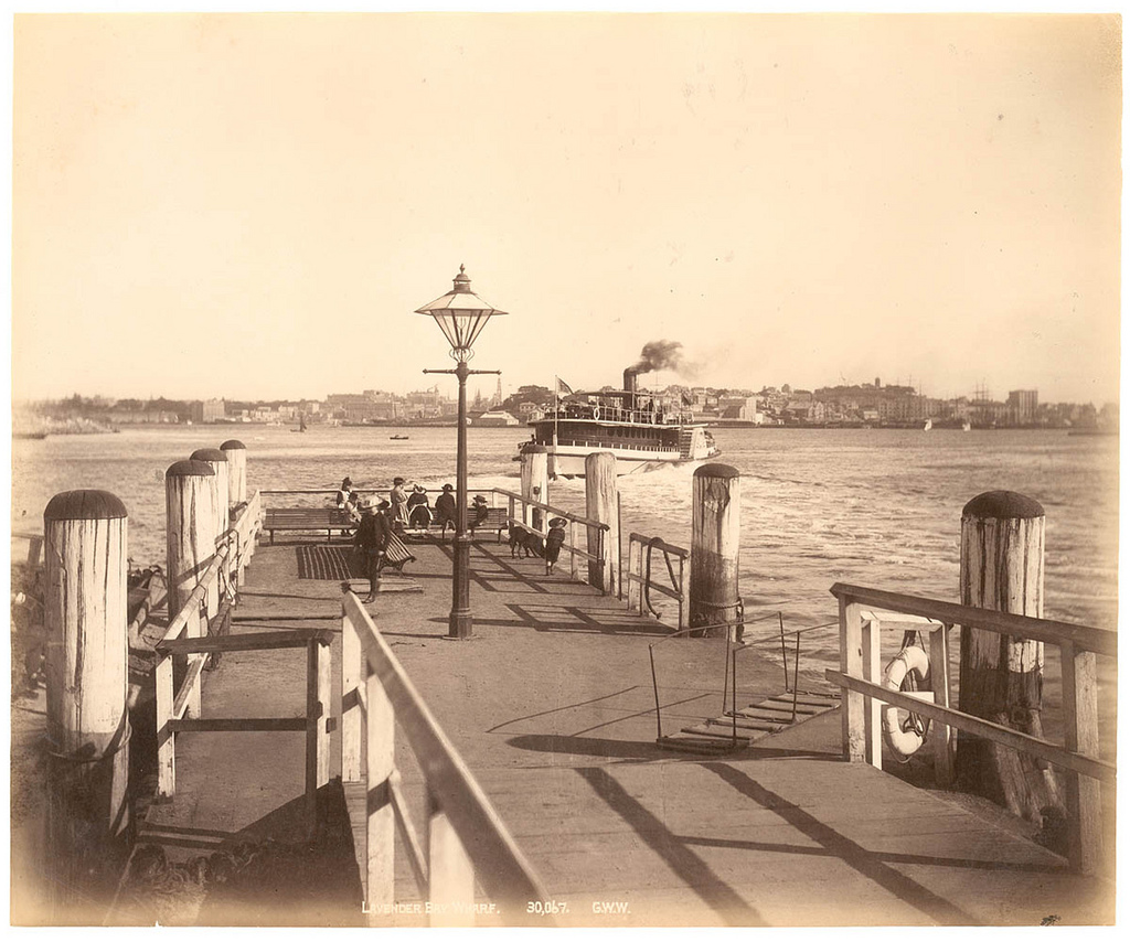 Lavender Bay Wharf from Fred Hardie - Photographs of Sydney, Newcastle, New South Wales and Aboriginals for George Washington Wilson & Co., 1892-1893