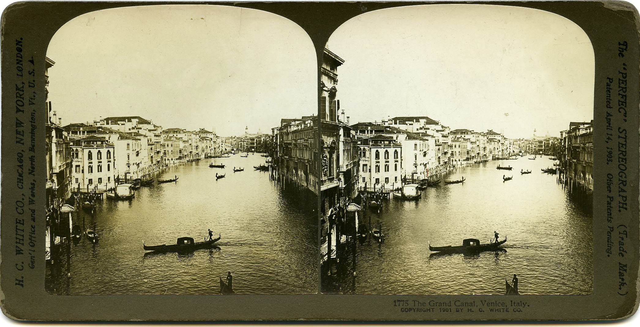 The topic of Stereoscopic Photography is Grand Canal, Italy.