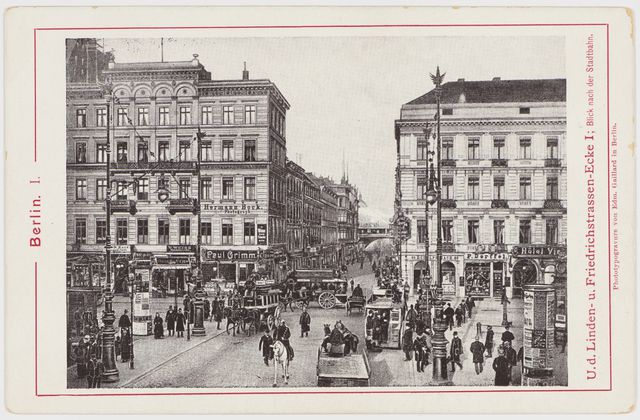 View of Berlin; Unter den Linden - approx. Friedrichstrassen-Ecke I