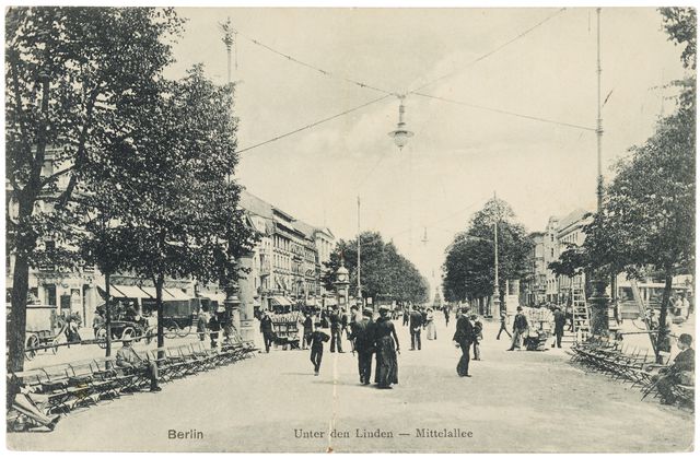 View of Berlin; Unter den Linden - Mittelallee
