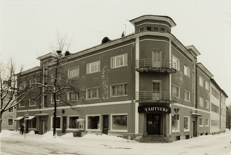 Korterelamu Tartus Näituse tn, hoone vaade. Arhitekt Arnold Matteus