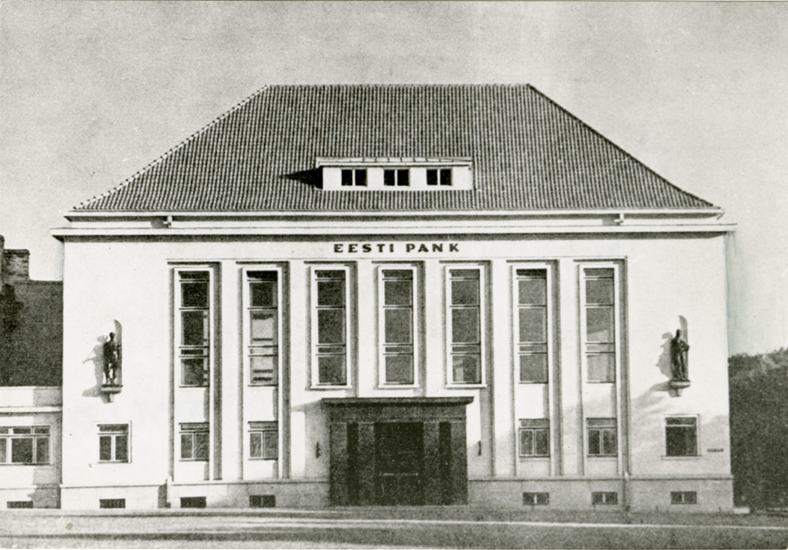 Eesti Panga hoone Tartus. Arhitektid Arnold Matteus, Karl Burman