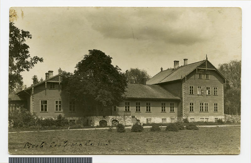 fotopostkaart, Viljandi khk, Pärsti kool, hoone, u 1930