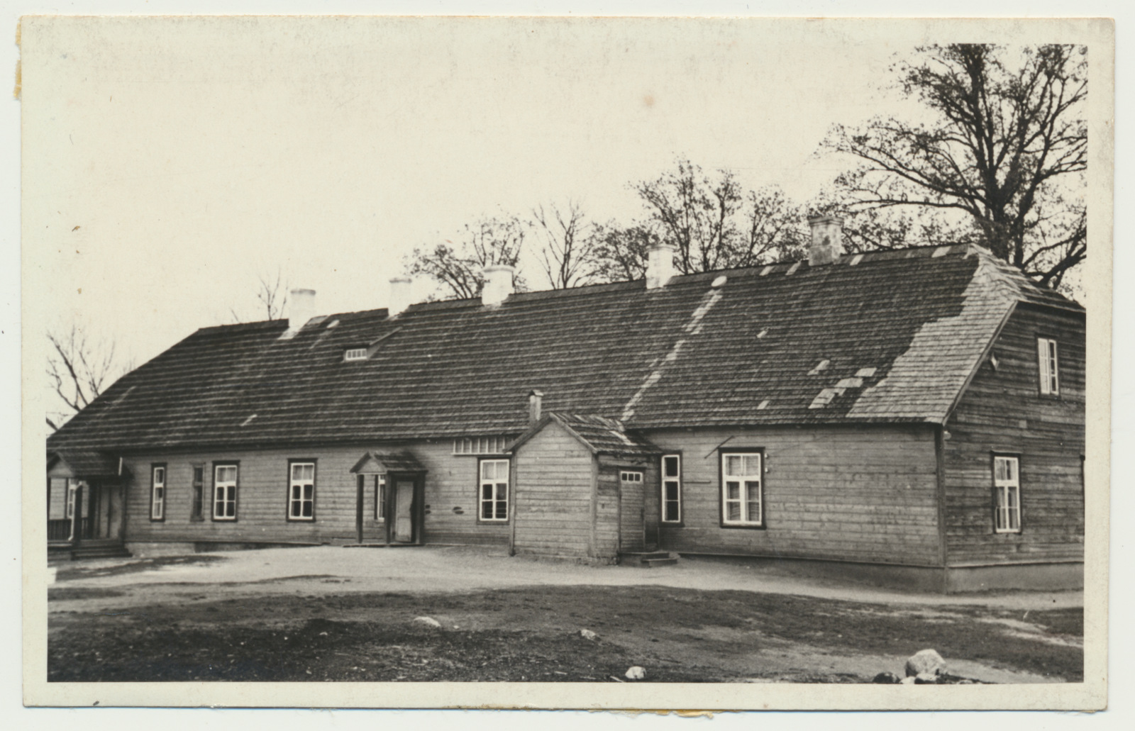 foto, Viljandimaa, Tarvastu kooli hoone, 1954, foto L. Vellema