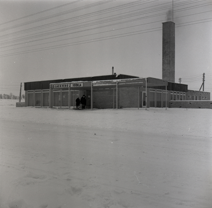 Laekvere söökla, talvine vaade hoonele