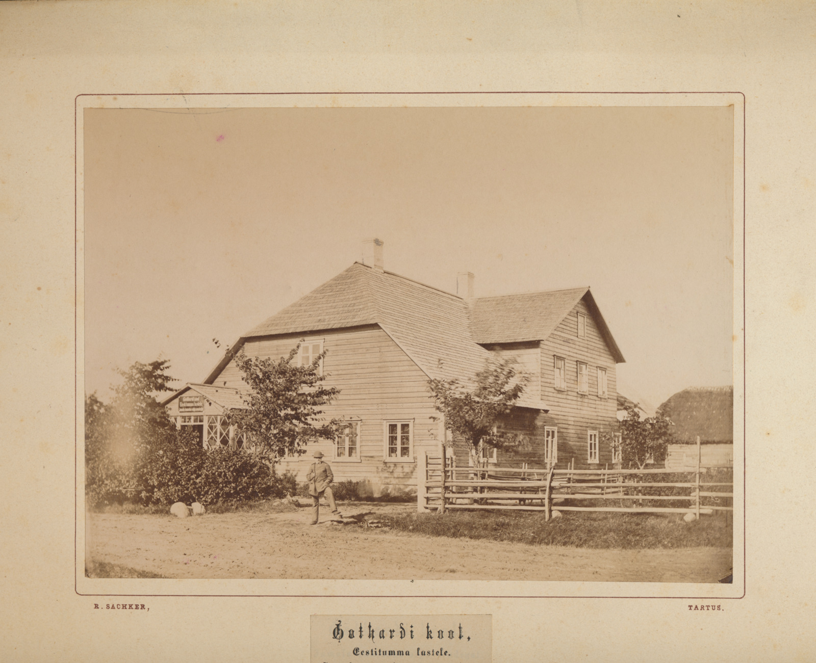 foto, Vändra, Gotthardi kool tummadele, u 1890, foto R. Sachker