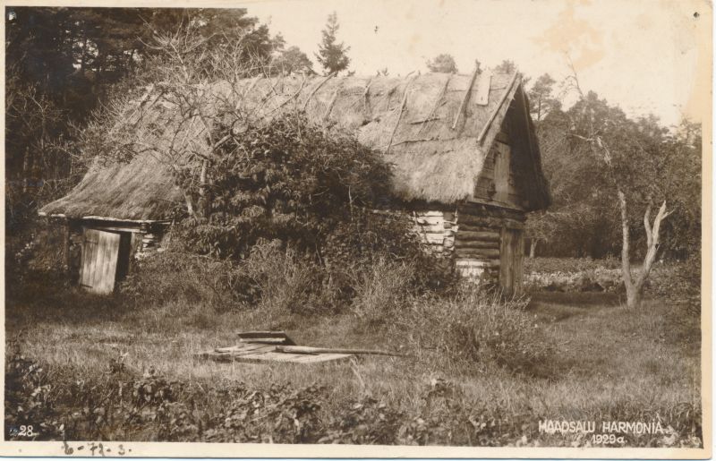 Fotopostkaart. Maja Haapsalus Harmonia linnaosas. 1929. Foto: J. Grünthal-Kalda.