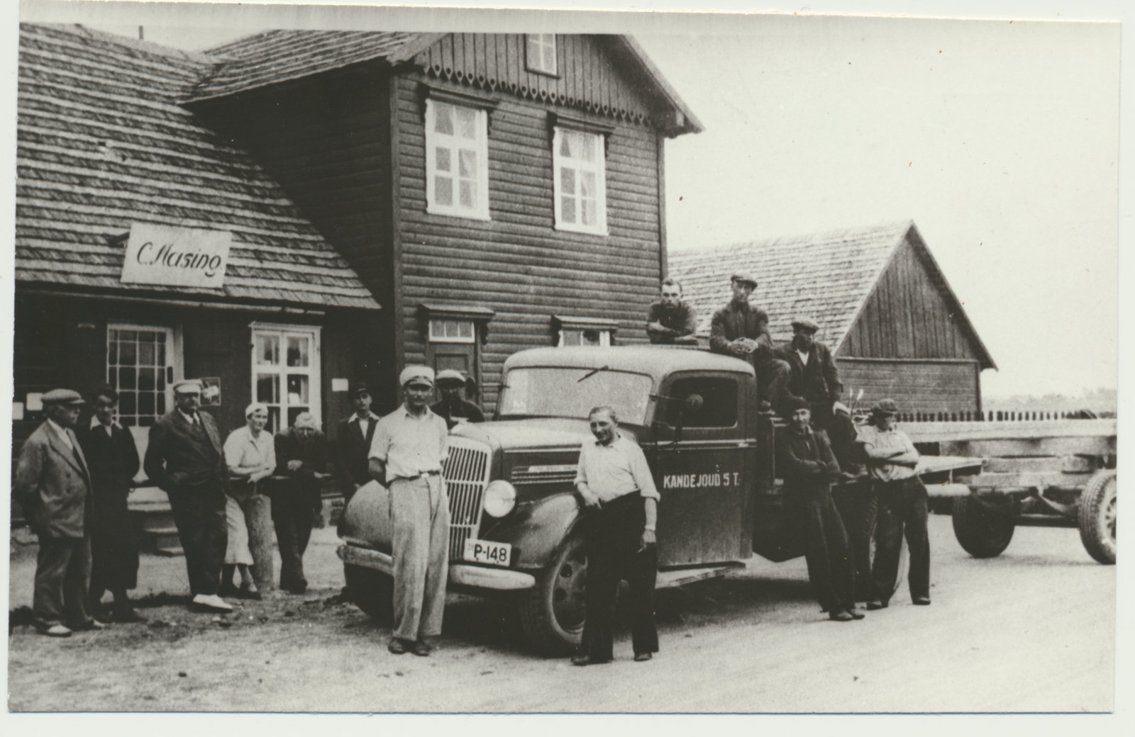foto Halliste khk, Abja, veoauto Reo, 1938