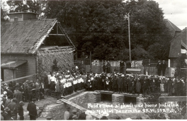 fotokoopia nurgakivi panek Paide Algkooli juurdeehitusele 1924