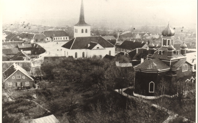 fotokoopia, Paide vaade Vallimäelt Turuplatsile 1899.a.