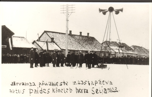 fotokoopia, Järvamaa Põllumeeste Seltsi 10.aastapäeva aktus Paide Turuplatsil 1930.a.