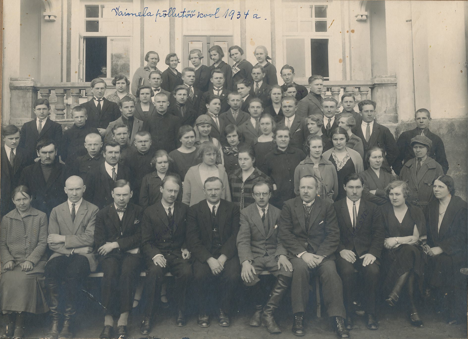 Foto. Kanakasvatuse ja   värvimise kursused Väimela põllumajanduskoolis 1928.a.