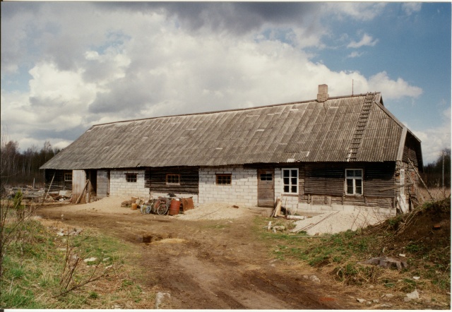 värvifoto Kareda küla vaade, Kärneri talu rehielamu 1997