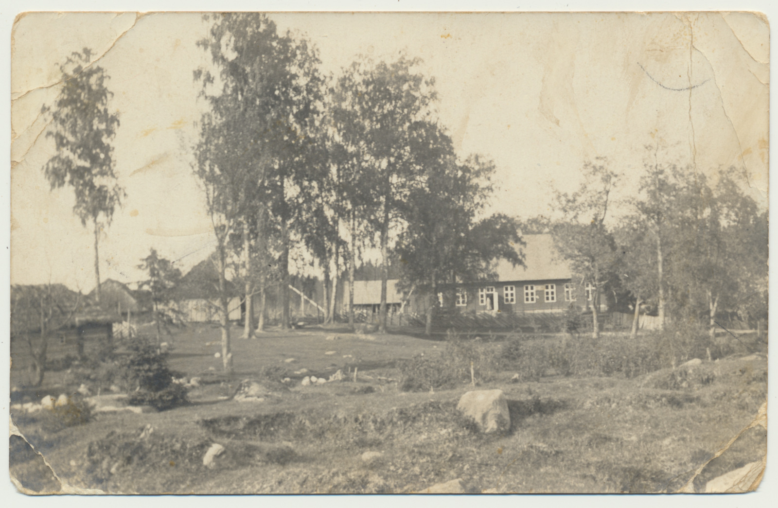 foto, Viljandimaa, Taki koolimaja, eemalt, 1910