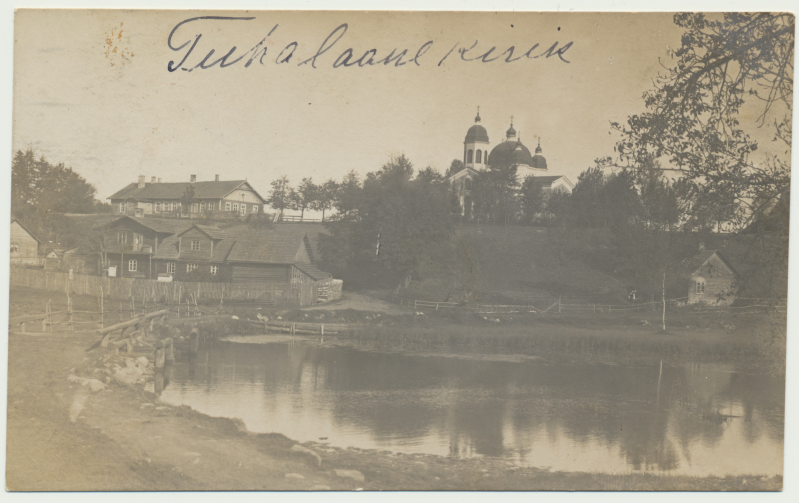 foto, Paistu khk, Tuhalaane, Kutsiku järv, kool, õigeusukirik, 1913, foto A. Loit