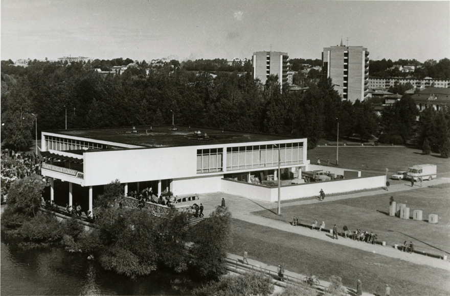 Restoranihoone Kaunas Tartus, aerofoto, ees Kaunas. Arhitektid Voldemar Herkel, TsP