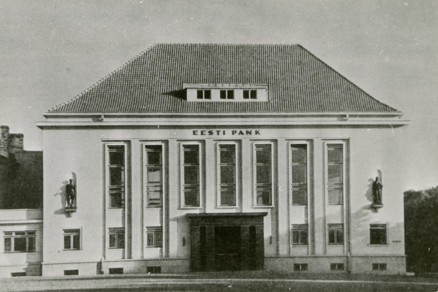 Eesti Panga Tartu osakonna hoone, fassaadivaade. Arhitektid Arnold Matteus, Karl Burman