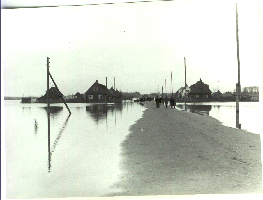 Foto. Üleujutus Antsla maantee piirkonnas 1956.a. mais