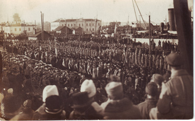 foto, Vabadussõjas langenud soomlaste ärasaatmine Soome. Tallinna sadamas