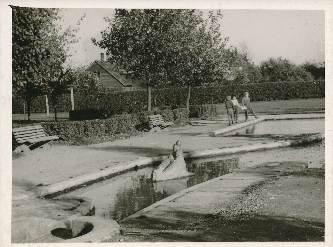 foto, Viljandi, Pioneeride park, bassein, hülgekujud, u 1970