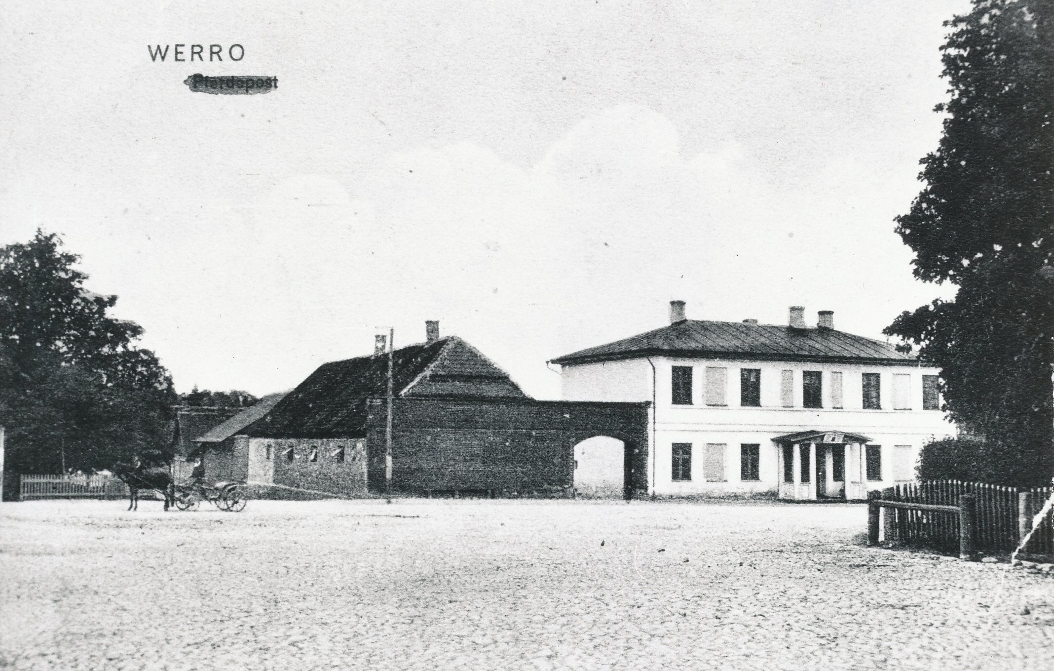 Foto. Võru hobupostijaama hoone enne 1917.aastat