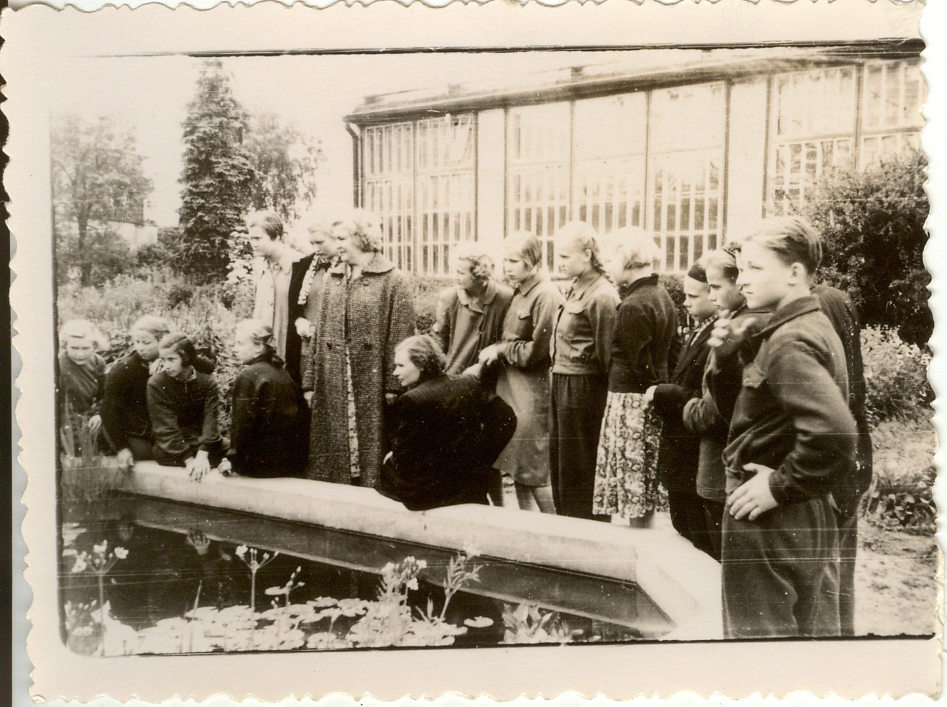 grupipilt, Paide Keskkooli õpilasekskursioon Tartusse 1950-ndatel a.