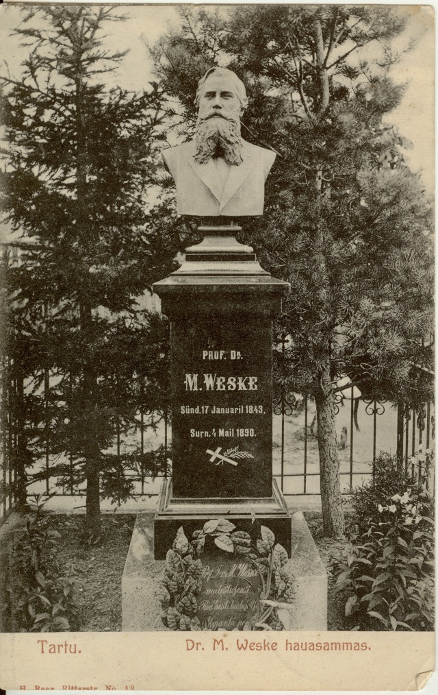 postkaart, M.Weske hauasammas Tartus