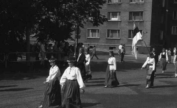 Suur laulupüha Tartus. 1989. Rongkäik.