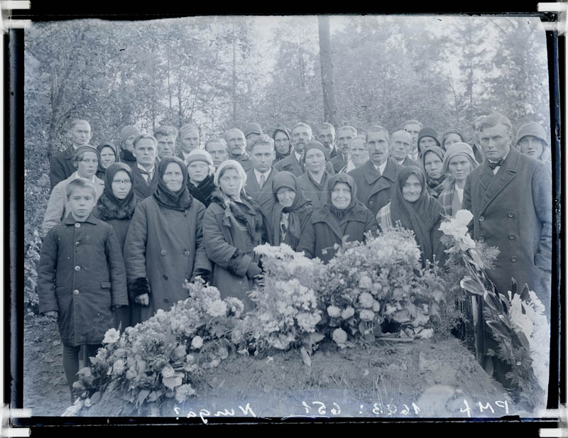 klaasnegatiiv, Jaan Niglase matused , Lõõla Simuni talu 1920-30-ndad a.
