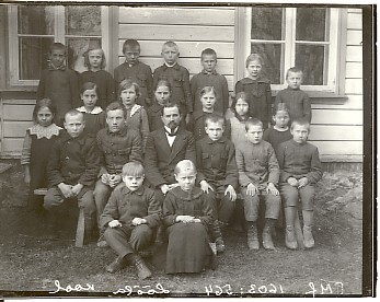 klaasnegatiiv, Lõõla algkooli õpilased 1930. a.